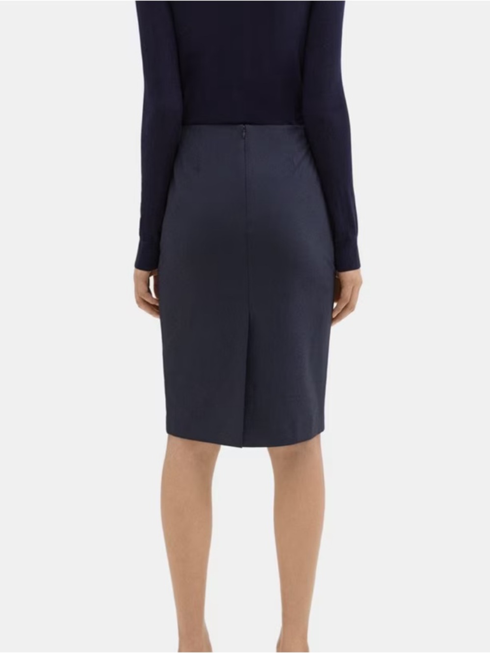 Classic Theory Nocturne Navy Pencil Skirt - Women's Professional Wear - Picture 3 of 6